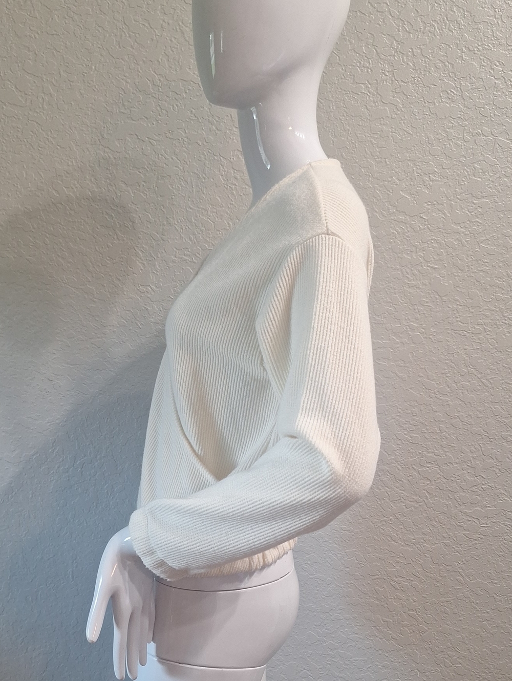 Madewell Cream Ribbed Top - Picture 4 of 12
